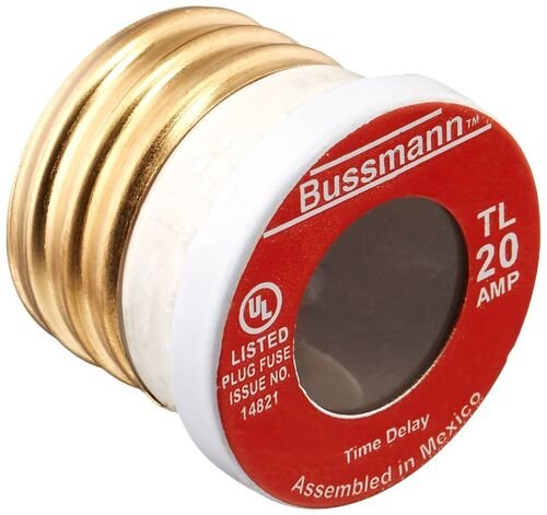 125 VAC, 20 A, 10 KA Heavy Duty Low Voltage Time Delay Plug Fuse