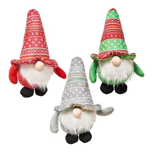 Holiday Gnome Dog Toy - Assorted