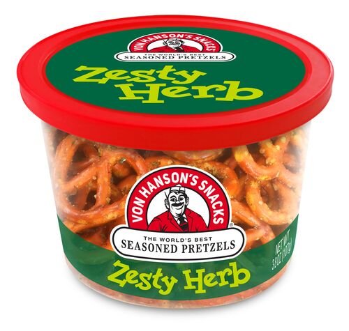 Von Hanson Zesty Herb Tub Pretzels