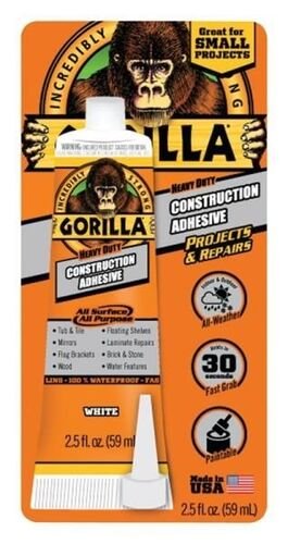 2.5 Oz, White, General Purpose Construction Adhesive