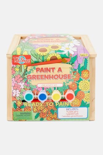 Wooden Paint A House Greenhouse Creativity Kit