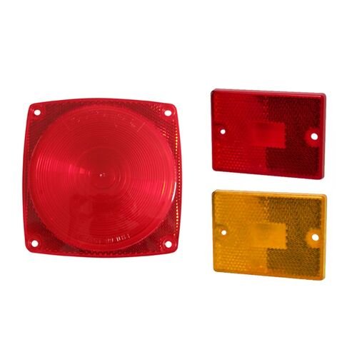 Red Tail And Side Marker Light Replacement Lens Set