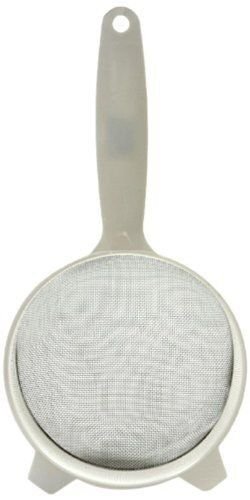 6" White Stainless Steel Strainer