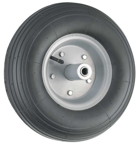 13" Pneumatic Wheel - Black Tire and Grey Rim