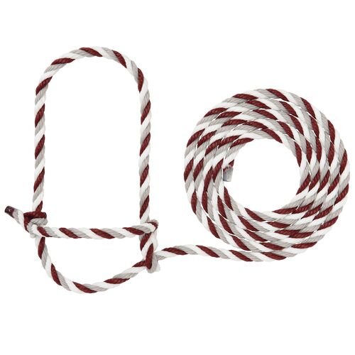 Maroon Gray White Cow Cattle Rope Halter