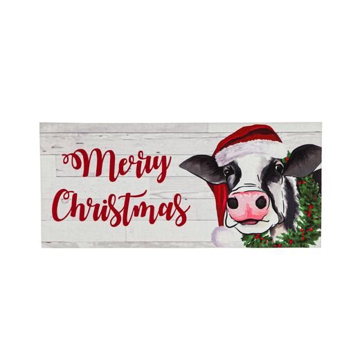 Holiday Cow Floor Mat Insert