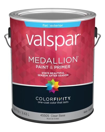 Medallion Clear Base Exterior Flat Wall Paint - 1 gal