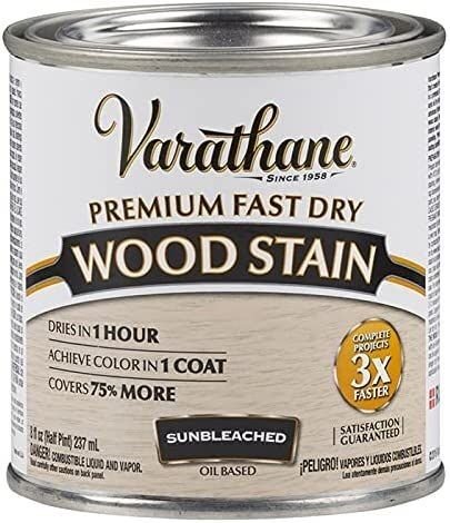 Premium Fast Dry Wood Stain Sunbleached Paint - 1/2 Pint