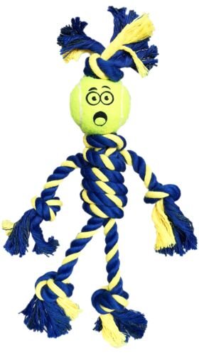 Mini Braided Rasta Man 9 Rope w/ 1.5 Tuff Ball Dog Toy