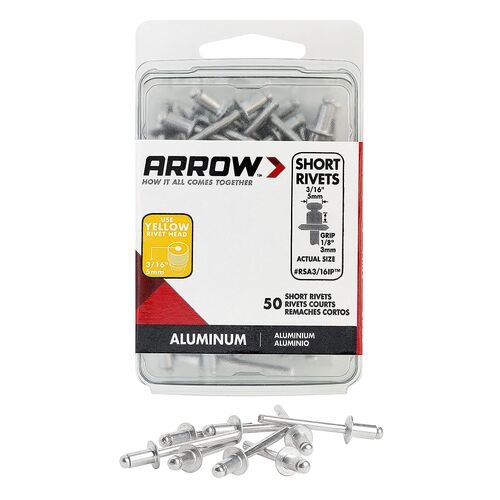 3/16 X 1/8" Short Aluminum Blind Rivet