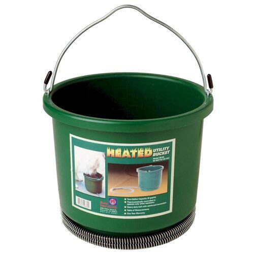 2 Gallon Plastic Heated Bucket - 60 Watts