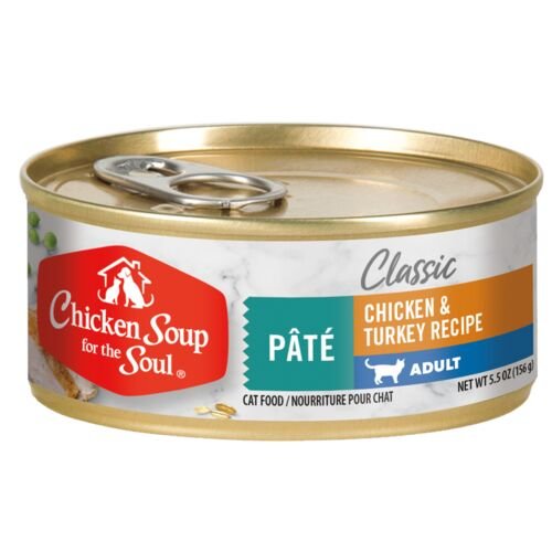 Classic Adult Cat Wet Food - Chicken & Turkey Recipe Pate-  5.5 oz