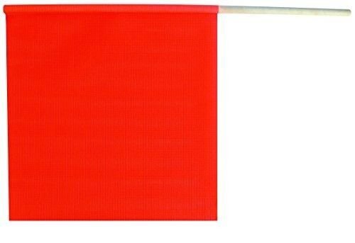 18" x 18" PVC Coated Mesh & Wooden Dowel Safety Flag - Orange