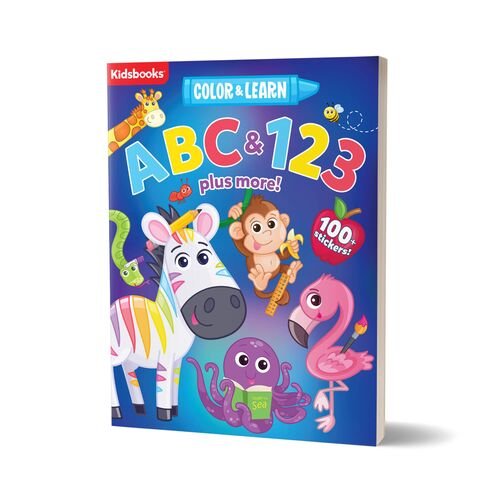 Color & Learn: ABC & 123 plus more! Book