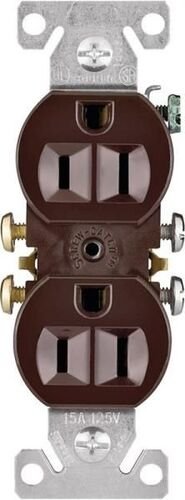 15 A, 125 VAC, 2 Pole Grounded Straight Blade Duplex Receptacle