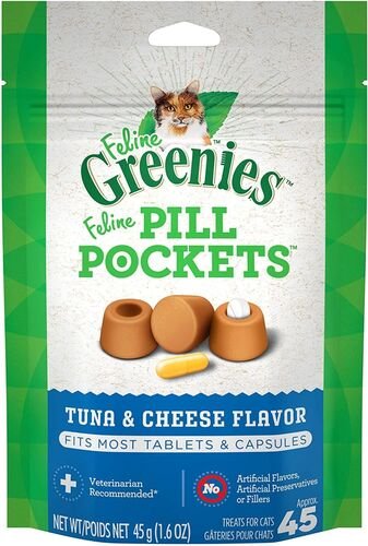 Tuna & Cheese Flavored Pill Pockets Cat Treats - 45 Count