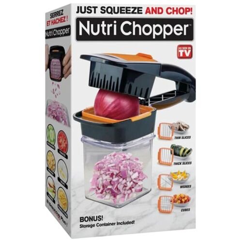 Nutri Chopper 5-in-1 Compact Portable Handheld Kitchen Slicer with Storage Container