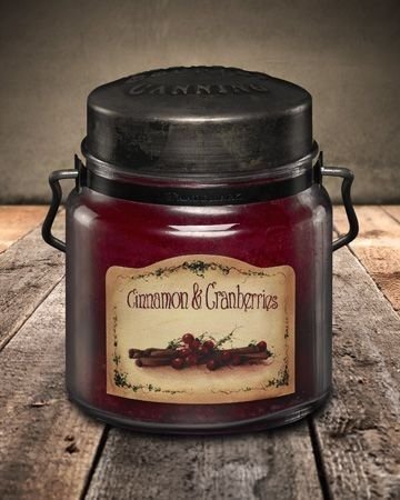 16 Oz Cinnamon & Cranberries Classic Jar Candle