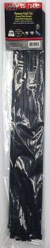 24.9" Extra Heavy Duty Cable Ties in UV Black - 25/pk