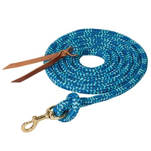 10' Cowboy Lead with 5/8" Snap in Navy/Royal Blue/Turquoise