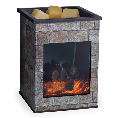 Glass Fireplace Illumination Fragrance Warmer