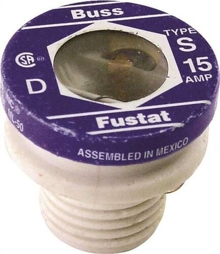 15 Amp Heavy Duty Low Voltage Tamper Proof Time Delay Plug Fuse