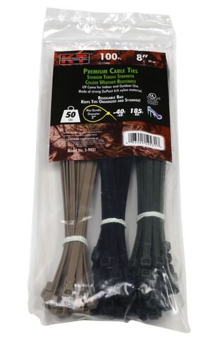 8" Standard Duty Cable Ties in Camo - 100/pk