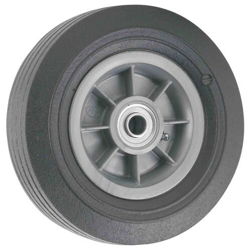 8" Flat Proof Tire - Black Tire and Grey Wheel